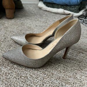 Silver Glitter Pump - Size 7